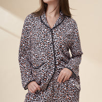 Blush Leopard 100%Tencel Sleepwear Two Piece Set