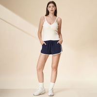 Cotton Wool Ribbed V-Neck Cami Top
