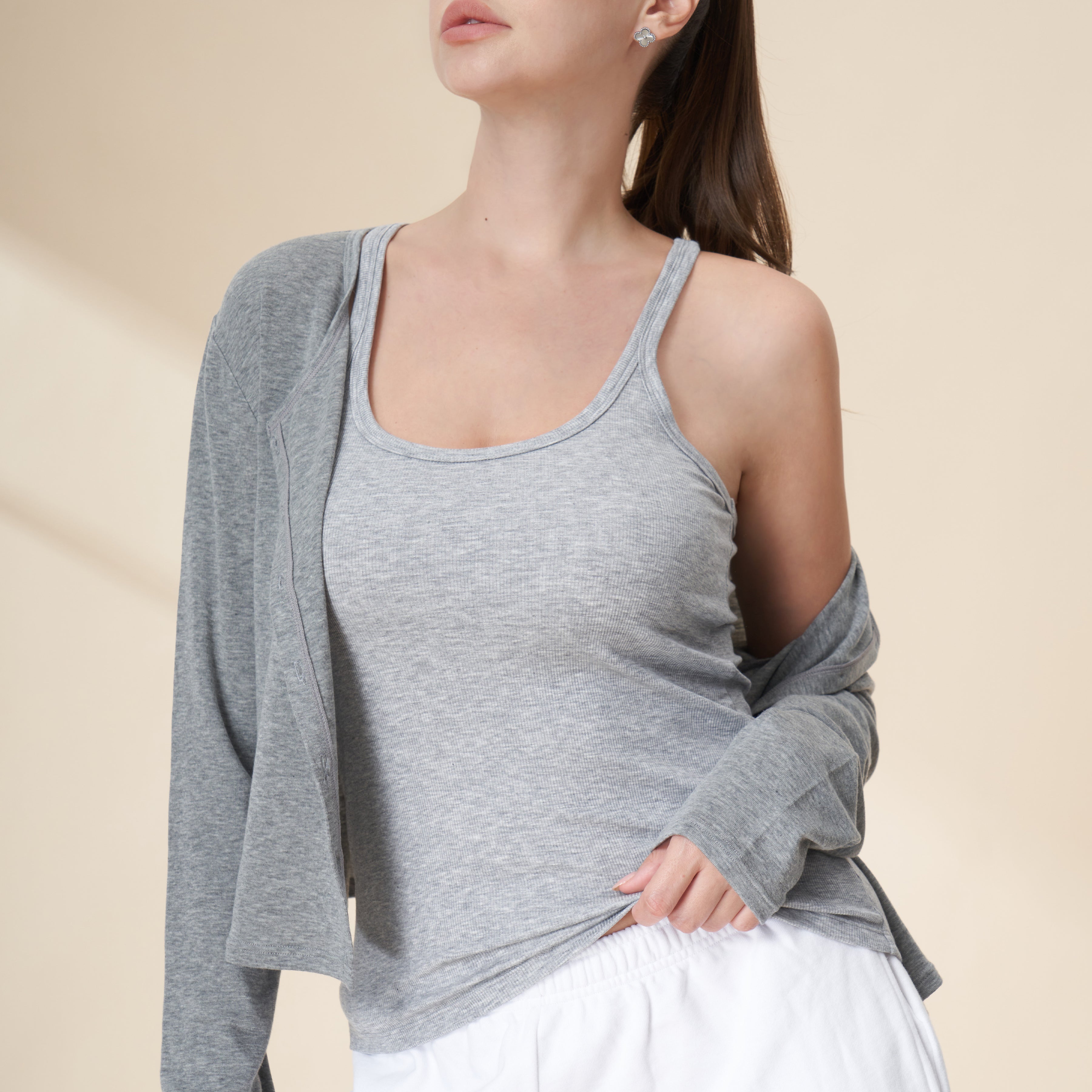 Leisure Tencel Ribbed Tank Top