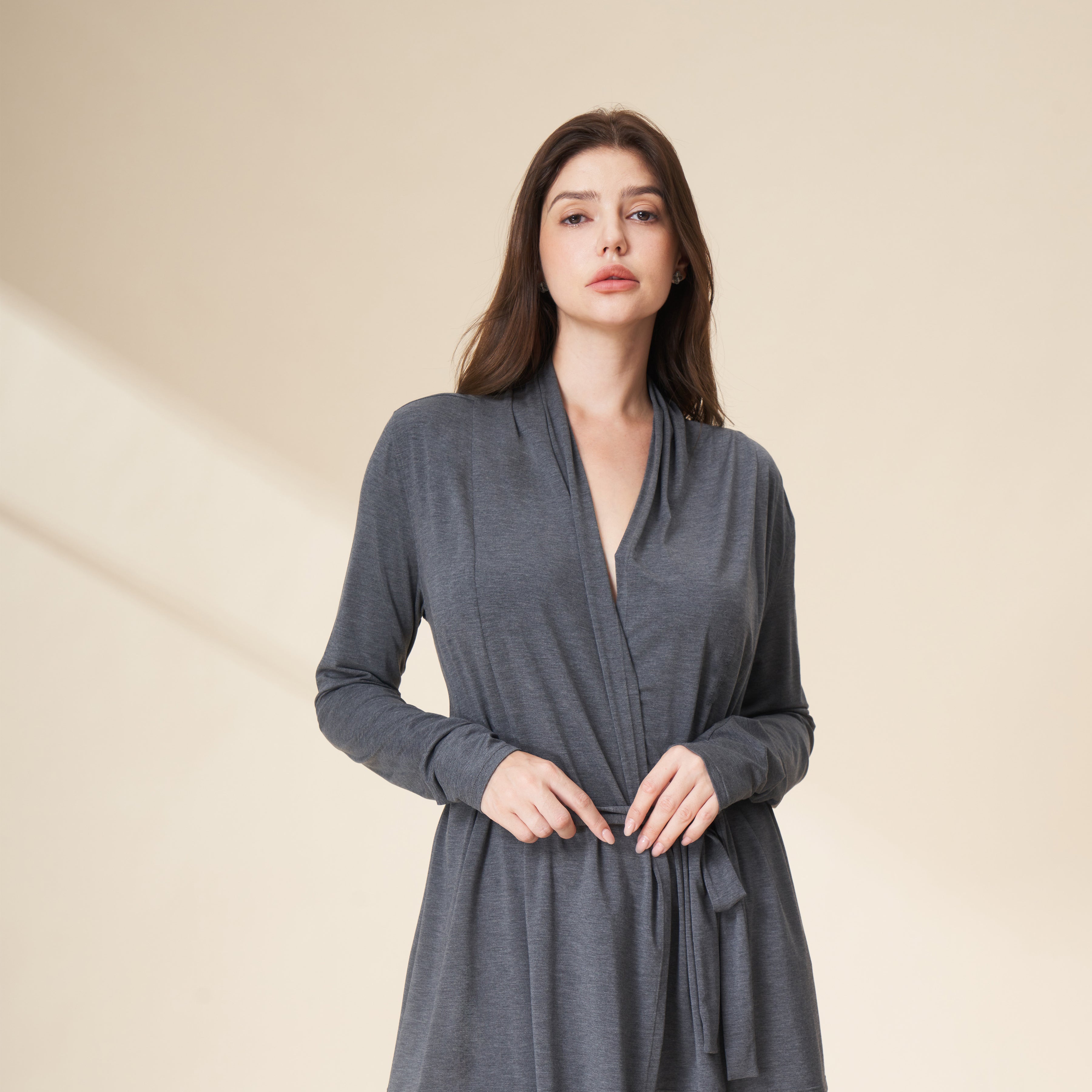 Robe & Wide Leg Pants Loungewear Set