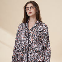 Blush Leopard 100%Tencel Sleepwear Two Piece Set