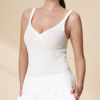 Cotton V-neck knitted camisole vest