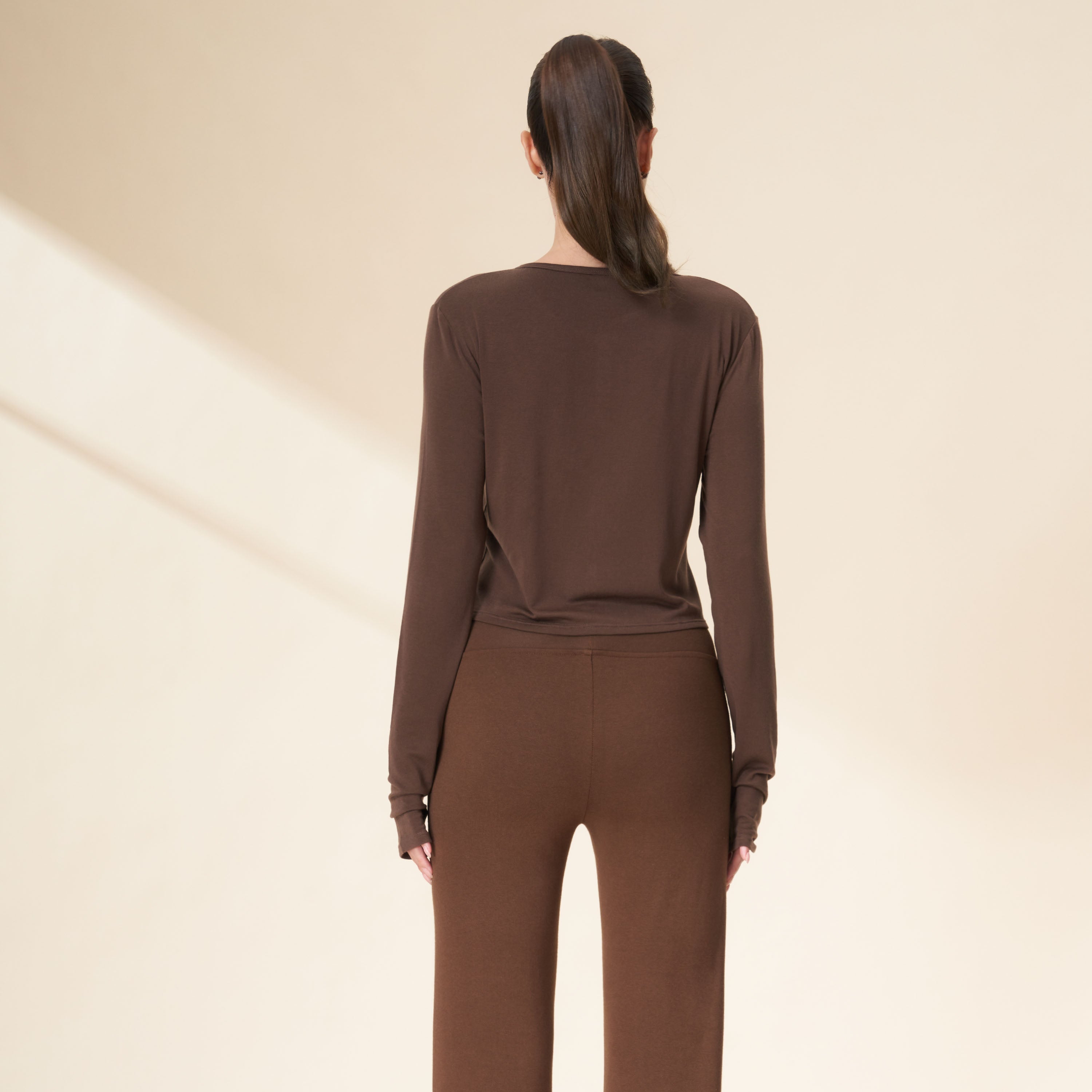 Tencel Wool Blend Cropped Cardigan