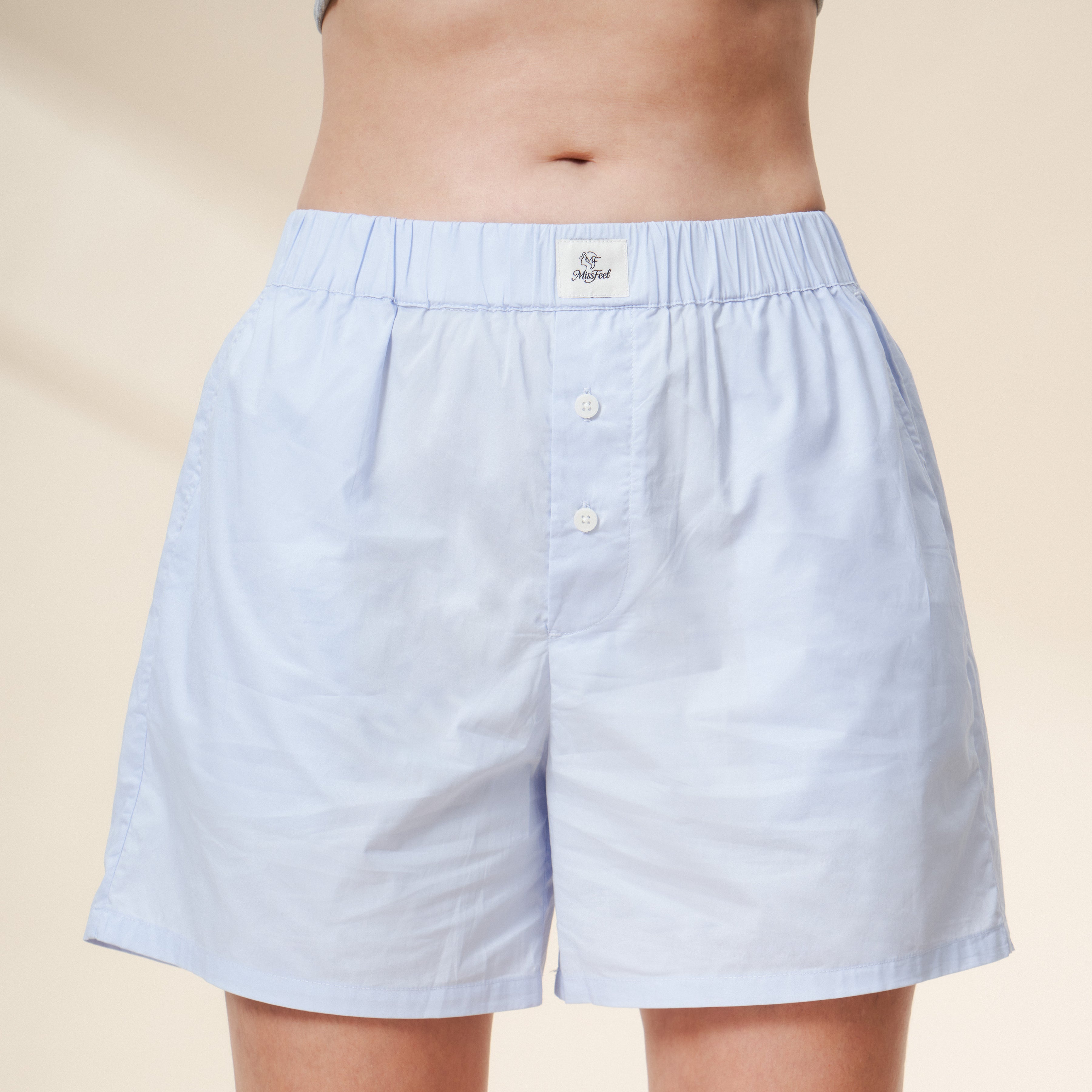 Cotton Elastic Waist Loungewear Shorts