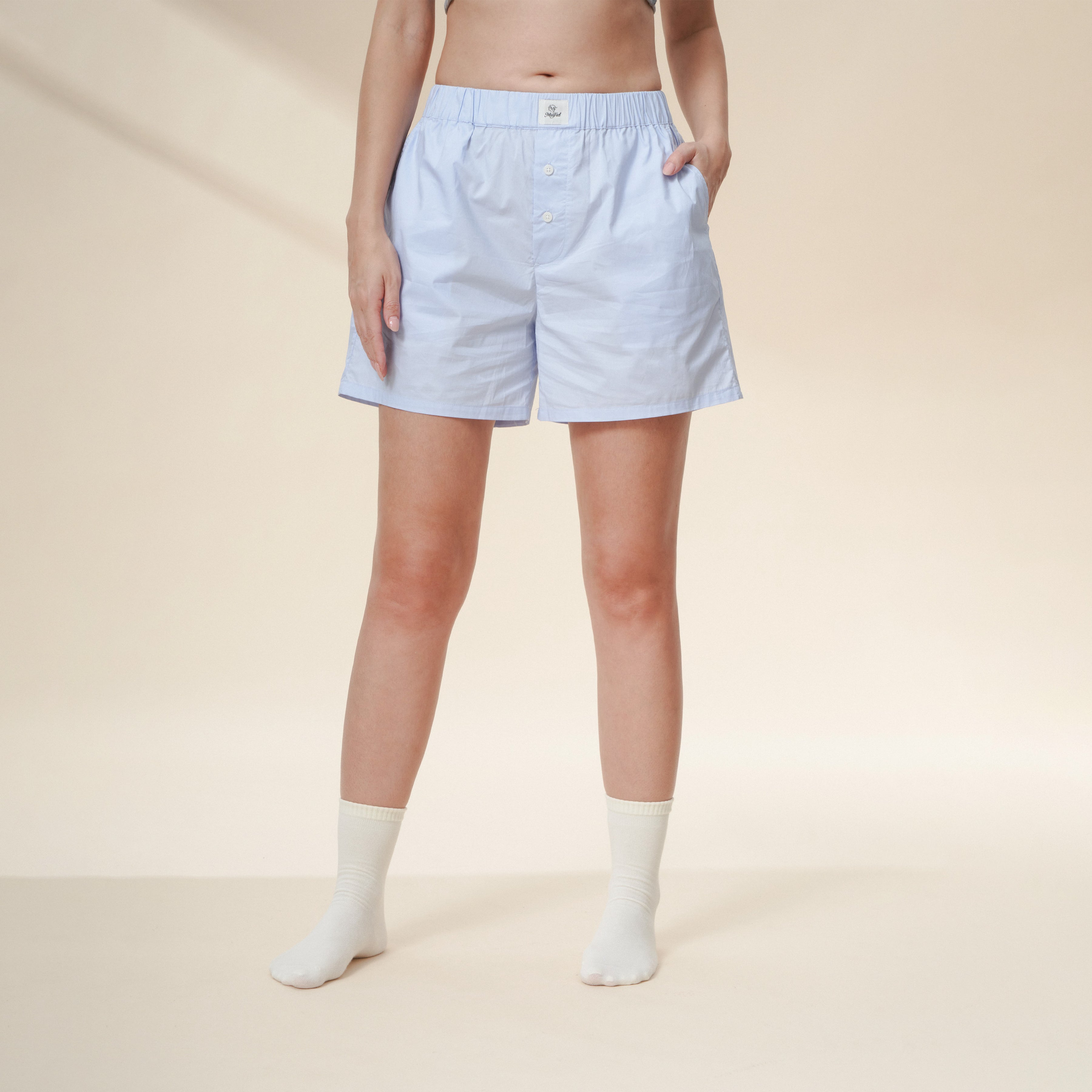 Cotton Elastic Waist Loungewear Shorts