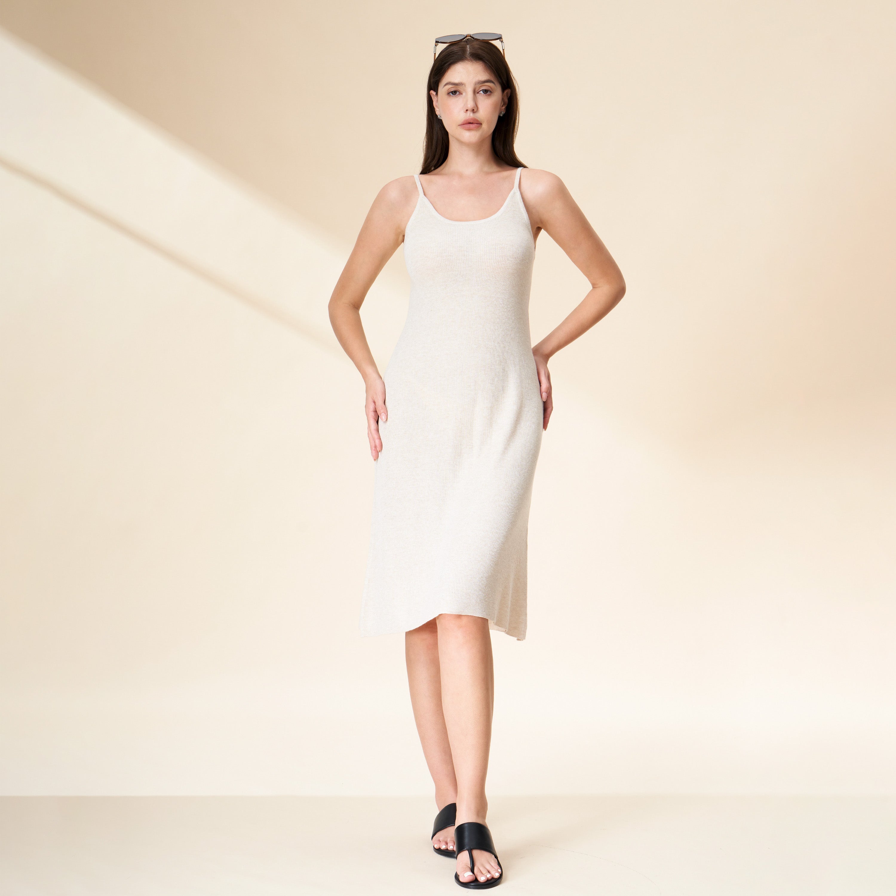 Soft Wool Knit Midi Lounge Dress