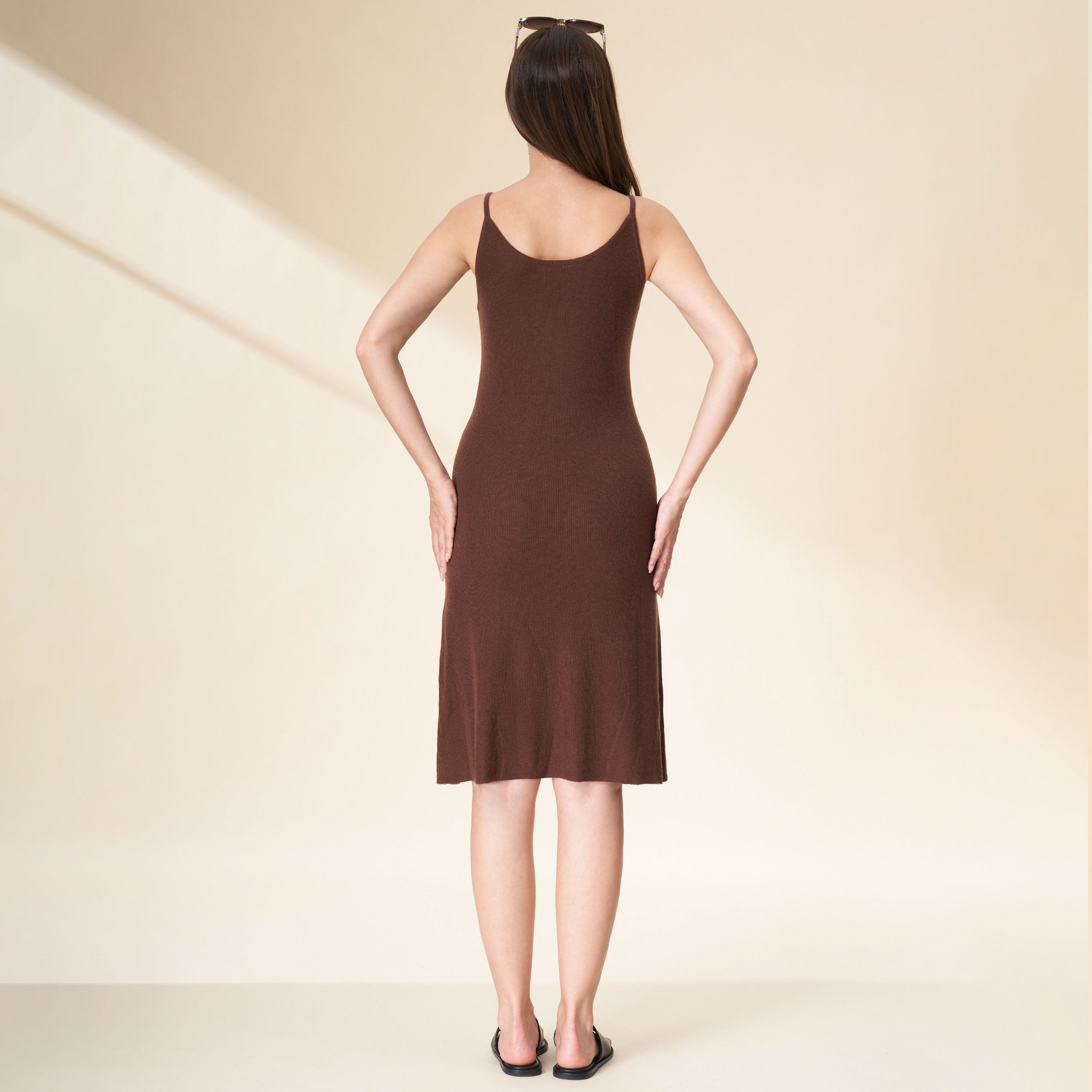 Soft Wool Knit Midi Lounge Dress